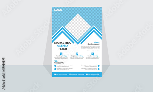 Modern Corporate and Creative Business Flyer Design Template Horizontal Name Flyer Simple and Clean Visiting Flyer Vector illustration Colorful Business Flyer, Brochure Design