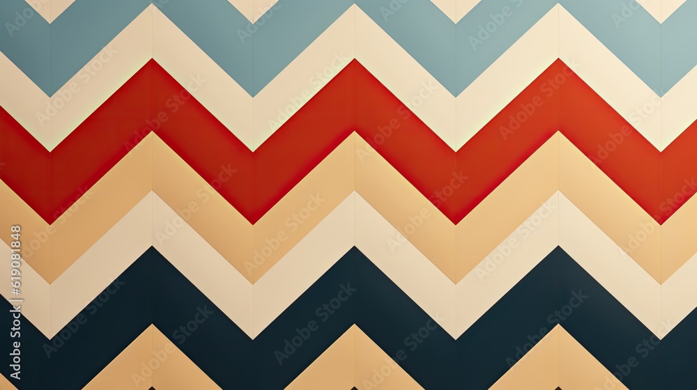 A chevron pattern of zigzag lines in different colors A chevron pattern of zigzag lines in different colors