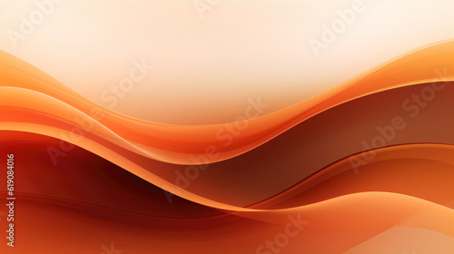 Light Orange abstract line and wave gradient background. Generative Ai