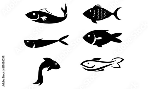 set fish logo template