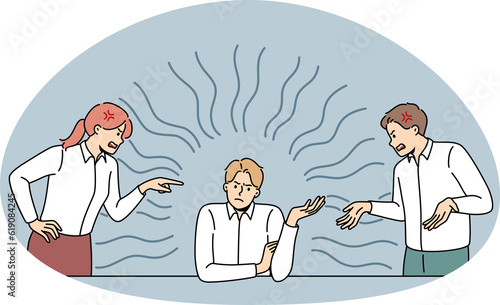 Fotografija Employees fight with selfish male colleague