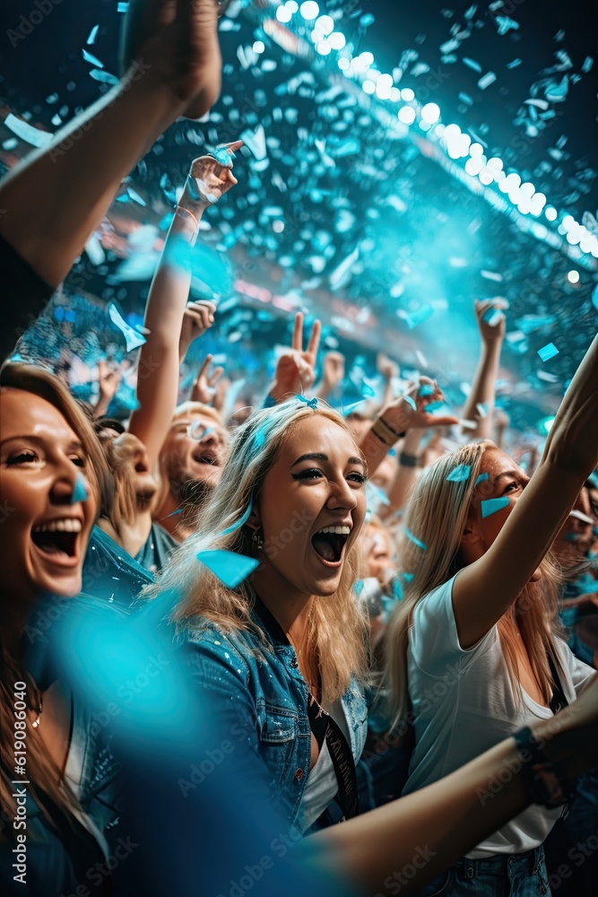 custom made wallpaper toronto digitalgroup of happy fans are cheering for team victory