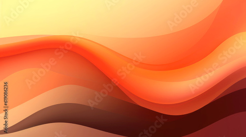 Light Orange abstract line and wave gradient background. Generative Ai