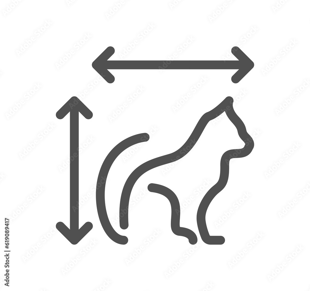 Fototapeta premium Service pet related icon outline and linear symbol.