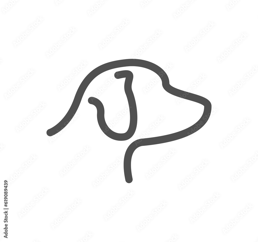 Service pet related icon outline and linear symbol.
