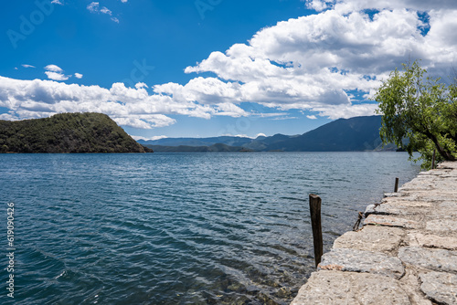 Natural Scenery of Lugu Lake Plateau Lakes in the Yunnan-Guizhou Plateau, China photo