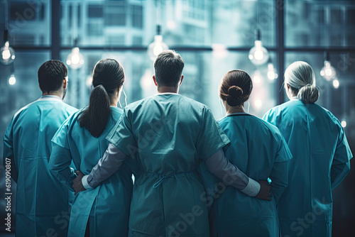 Ärzte und Pflegepersonal in einem Team, Generative AI
 photo