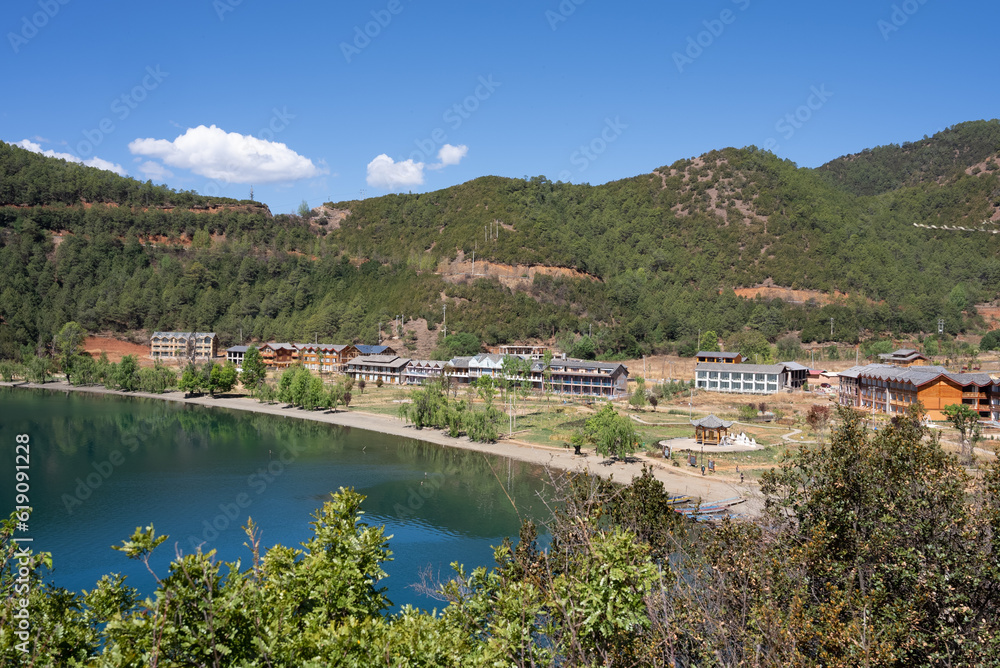Natural Scenery of Lugu Lake Plateau Lakes in the Yunnan-Guizhou Plateau, China