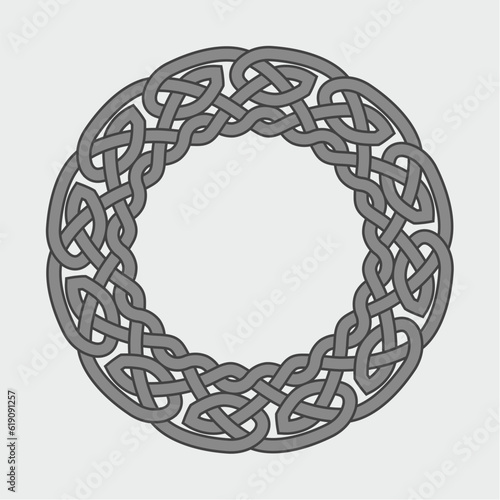 Round Celtic ornament. Vector isolated.