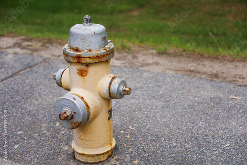 fire hydrant stands prominently on the street, representing safety, emergency preparedness, and a lifeline in times of crisis