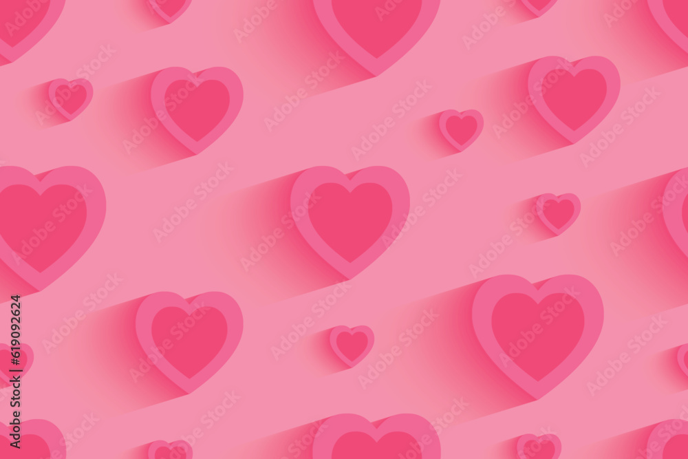 Cute love Valentine heart paper texture pattern