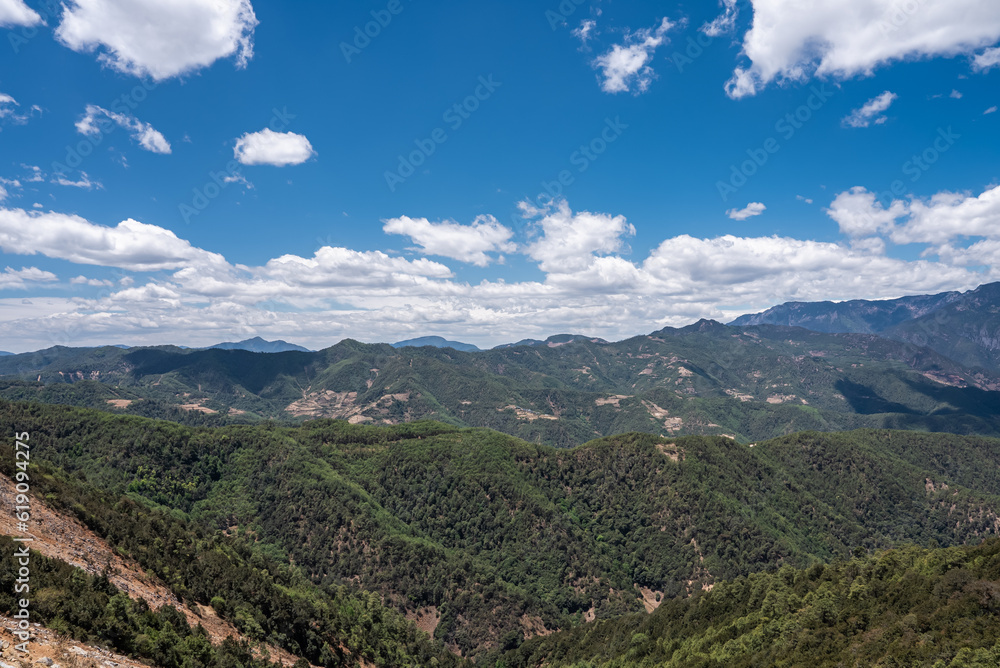 Obraz premium Aerial photography of natural scenery of the Yunnan-Guizhou Plateau in China