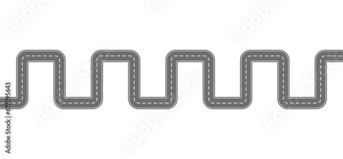 Infographic swirling winding road, isolated. Vector illustration.
