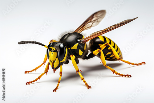 wasp on white background