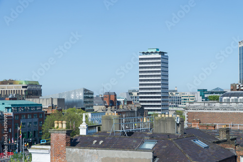 Photography Rooftop View of Dublin City.