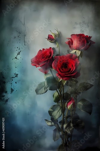 bouquet of roses  Generative AI
