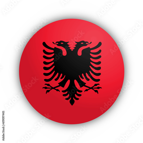 Flaga Albanii Przycisk
