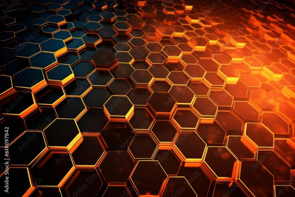 Digital Nectar: Honeycombs Transformed into an Artistic Digital Tapestry of Sweet Delights