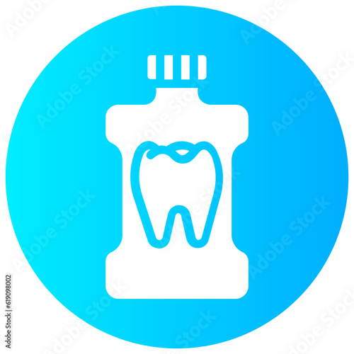 mouthwash round gradient vector icon