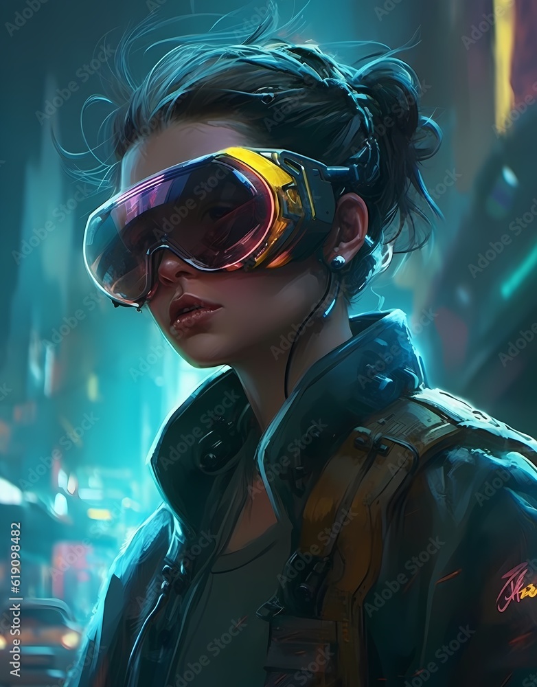 person in sunglasses cyberpunk Generative AI
person in sunglasses cyberpunk Generative AI