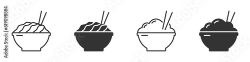 Chinese food icon set. Vector illustration.