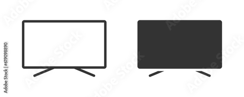 Widescreen tv icon. Simple design. Vector illustration.