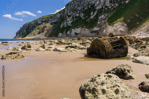 Ship wreckage, Speeton Sands, Filey Bay photo