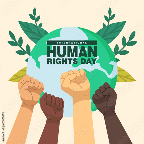 Human rights day illustration vector background. Vector eps 10