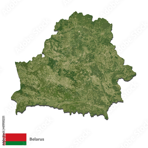 Belarus Topography Country  Map Vector