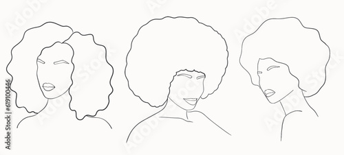 Abstract woman silhouettes set Fashion female portrait in pastel colors. Contemporary art poster. Graphic for social media post
