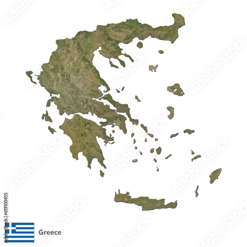 Greece Topography Country  Map Vector