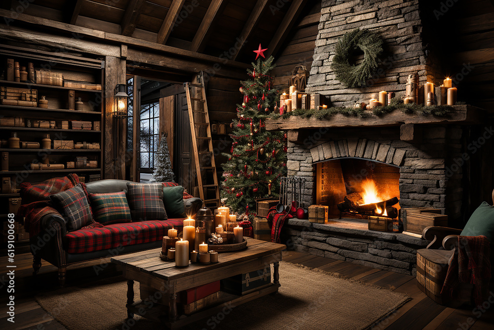 Christmas Background with Christmas Tree Ai generative Christmas Background with Christmas Tree Ai generative