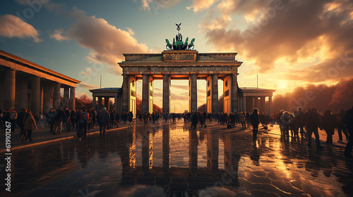 Brandenburg Gate, Berlin, Germany. Generative Ai © andranik123