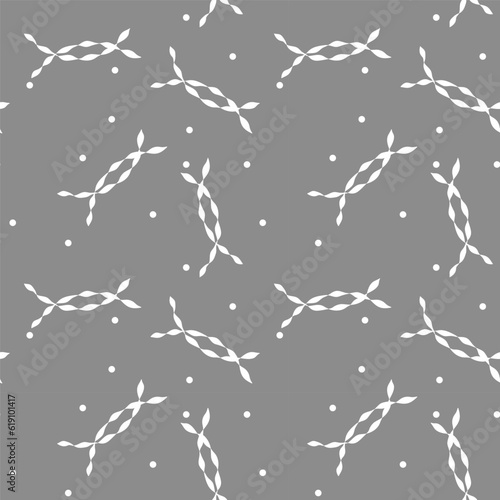 Abstract pattern. Interlacing elements on a gray background. Vector illustration. 