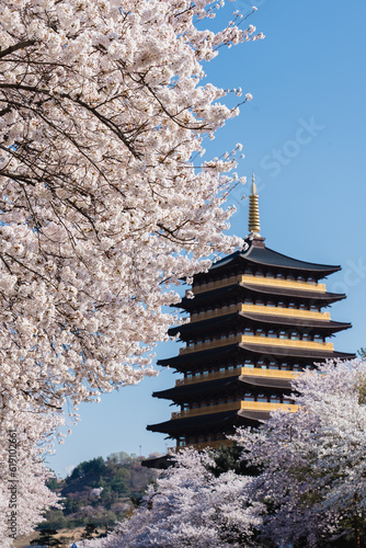 Wallpaper Mural Replica tower of Hwangnyongsa temple in Gyeongju South Korea Torontodigital.ca