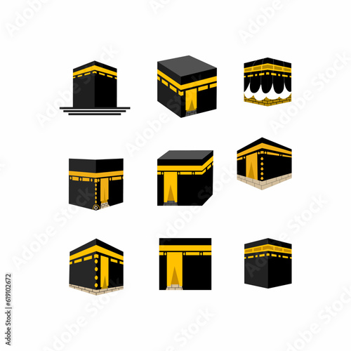 set of kabah logo vector icon photo