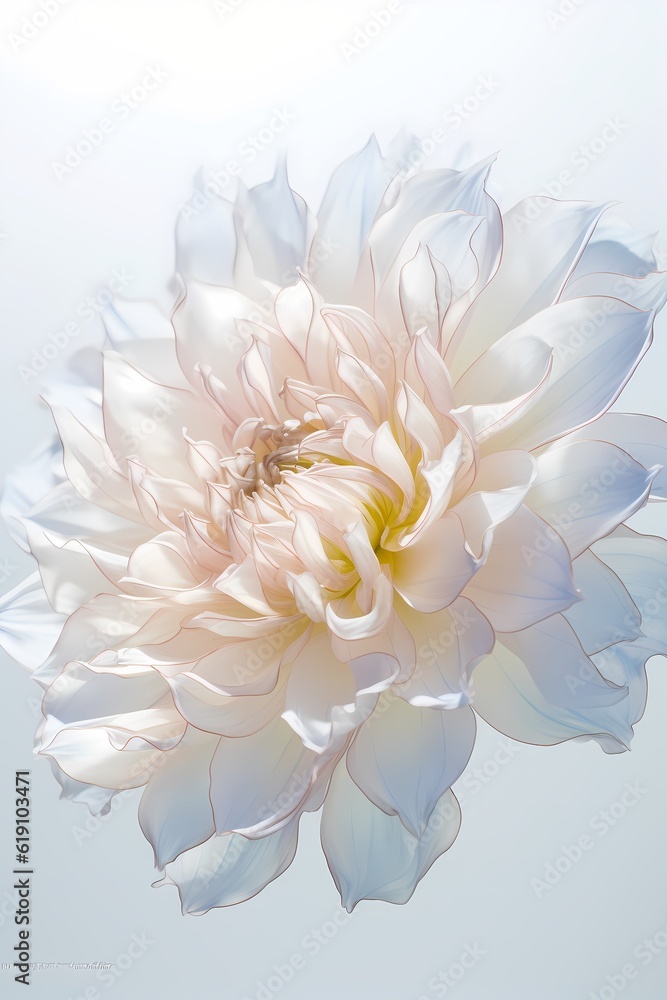 white dahlia flower Generative AI