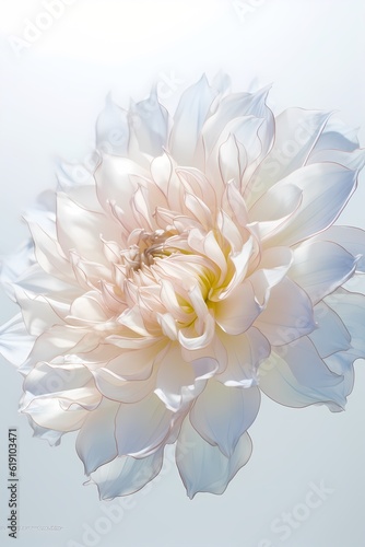 white dahlia flower Generative AI