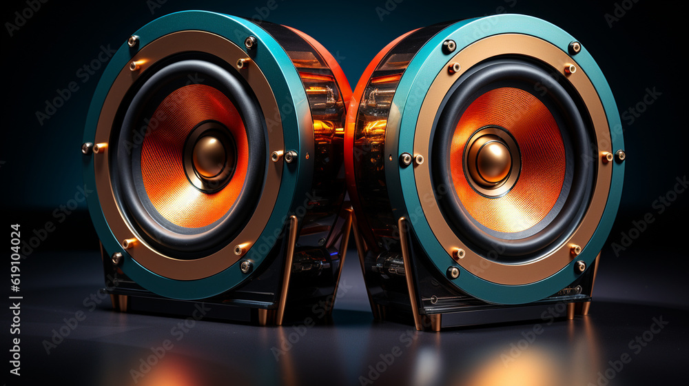 Two sound speakers. Generative Ai Two sound speakers. Generative Ai