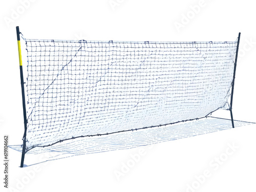 beach volleyball net illustration. Badminton net isolated on white background.