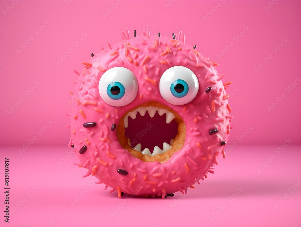 Funny donut - kleiner runder Kuchen Funny donut - kleiner runder Kuchen