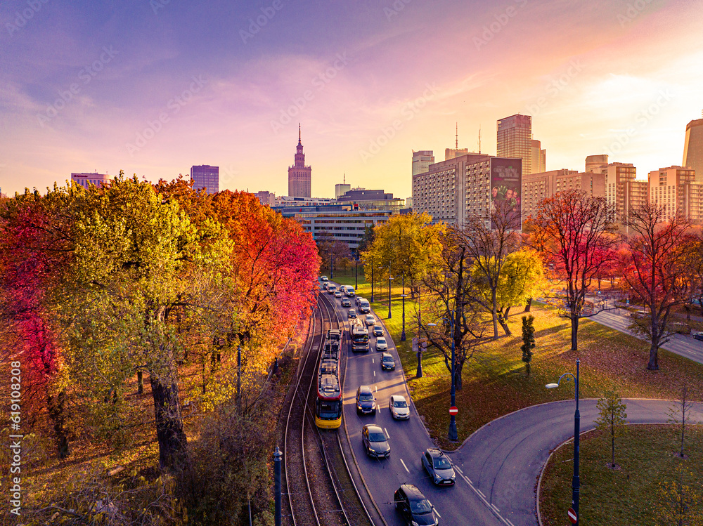 Warszawa - jesień w Parku Saskim