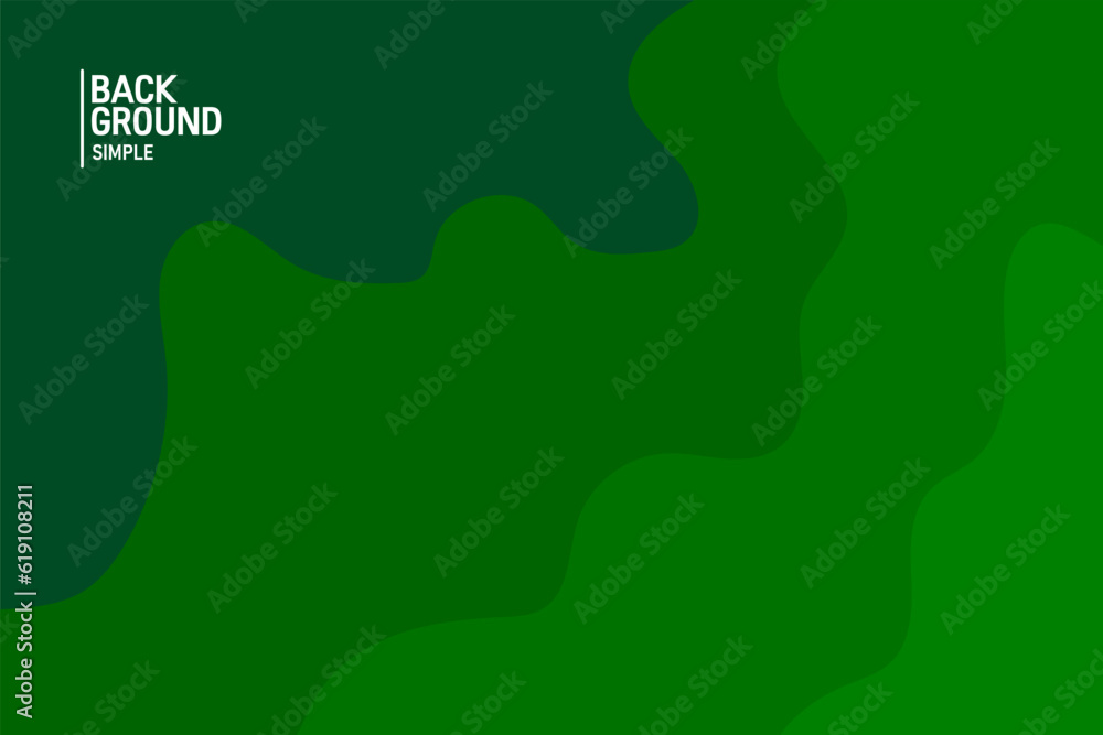 Abstract background in green colors. Fluid banner template vector illustration.