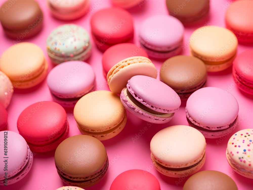 Obraz premium Das Macaron - Baisergebäck aus Mandelmehl