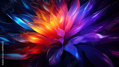 abstract fractal flower, created with Generative AI