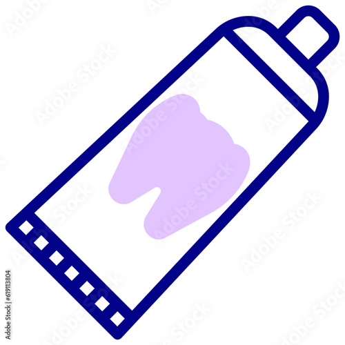 toothpaste colored vector icon