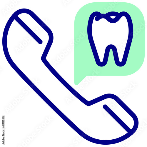 dental service colored vector icon