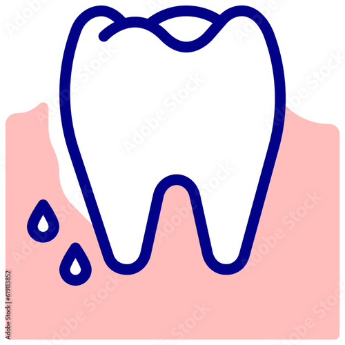 periodontitis colored vector icon