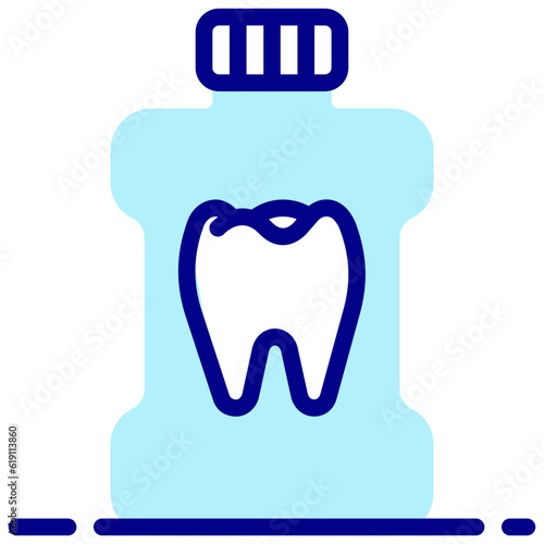 mouthwash colored vector icon