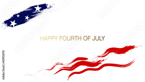 An abstract patriotic illustration of Unites States Independence day celebrated on the fourth of July 